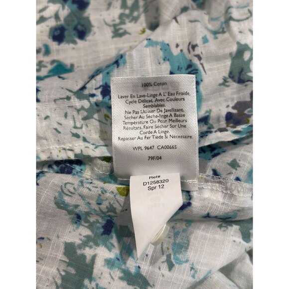 Eddie Bauer Womens Long Sleeve Floral Button-Up Shirt Multicolor XL - Picture 7 of 11